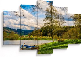 Tablou - Barcă pe lac (150x105 cm)