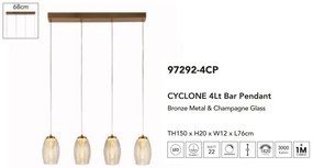 Lustra cu 4 pendule suspendata moderna Cyclone