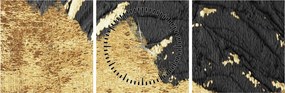 Tablou - Structura de aur N⁰1 (cu ceas) (90x30 cm)