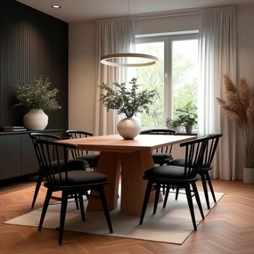 Lampă suspendată de design bej 60cm incl. LED cu 3 trepte de intensitate luminoasă - Girello