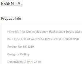 Lustra cu 5 spoturi LED design modern ESSENTIAL