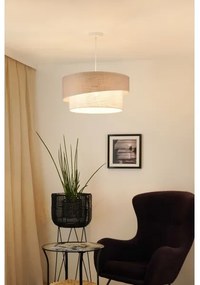 Lustră pe cablu Brilagi DOVER SHINE 1xE27/15W/230V d. 50 cm gri/crem