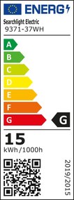 Lustra LED moderna 37cm Gianna alb 9371-37WH SRT