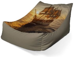 Sac de șezut Lounge velier pe mare liniștită - pentru copii, bej