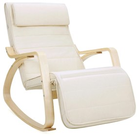 balansoar, scaun de relaxare, suport pentru picioare reglabil in 5 grade | SONGMICS