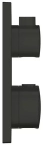 Baterie dus incastrata cu termostat Grohe Grohtherm 2 iesiri negru mat patrat