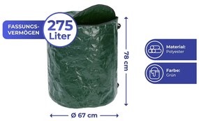 Recipient pentru deșeuri compostabile verde închis 275 l – Maximex