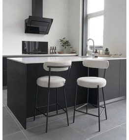 Scaun de bar alb (înălțime șezut 65 cm) Badalona – House Nordic