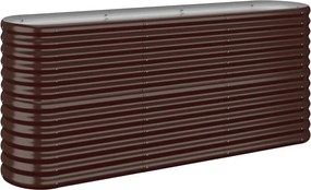 vidaXL Strat înălțat grădină 152x40x68 cm oțel galvanizat