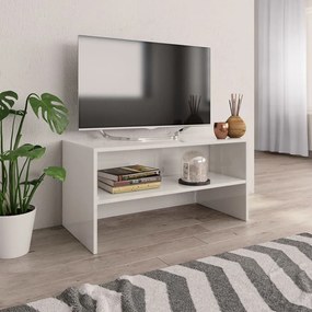 800060 vidaXL Dulap TV, alb extralucios, 80x40x40 cm, lemn prelucrat