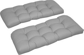 Outsunny Pernă pentru Bancă 2 Locuri pentru Interior și Exterior cu 8 Cusături pentru Scaune Canapele 110x48x8 cm Gri | Aosom Romania