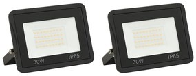 vidaXL Proiectoare cu LED, 30 W, 2 buc., alb cald