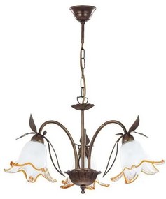 Candelabru BRAGA suspendat pe lanț, 3x E27, 15 W, 230 V, bronz