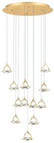 Lustra LED suspendata cu cristal K9 design lux MOON 12L