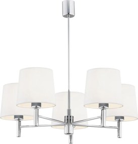 Brilagi - Lustru pe tijă MONTE 5xE27/60W/230V crem/crom lucios