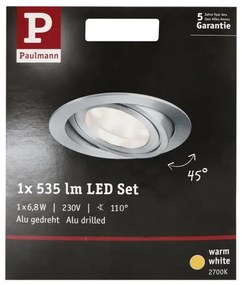 Paulmann 93983 - LED/6,8W IP23 Plafonieră încastrată pentru baie COIN 230V
