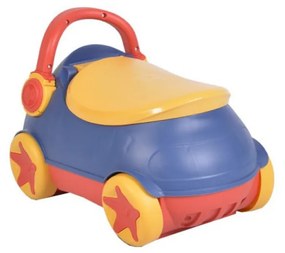 Olita 2 in 1 pentru copii NOVOKIDSª Mini Car , Cu functie trotineta, Vas detasabil, Plastic non toxic, cu capac , Model masinuta , Albastru