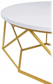 Măsuță de cafea DIAMOND 40x70 cm auriu/alb