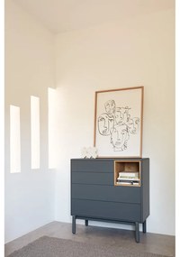 Comodă joasă de culoare gri închis 90x90 cm Corvo - Teulat