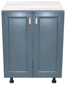 Corp inferior 60 cu 2 usi Zebra MDF Albastru drept