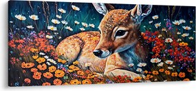 Tablou - Cerb pictat (120x50 cm)