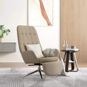 3097700 vidaXL Scaun de relaxare cu suport picioare, gri deschis, microfibră