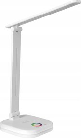 Lampă de birou LED RGBW dimabilă, cu încărcare wireless, LED/7W/5V USB, alb