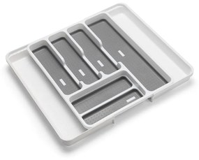 Organizator de tacâmuri alb/gri din plastic 58,5 x 41,5 cm – Addis