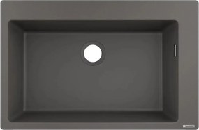 Chiuveta compozit Hansgrohe S51 SilicaTec gri piatra 77x51 cm