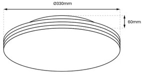 Plafonieră LED pentru baie BEVER LED/16W/230V 4000K d. 33 cm IP44