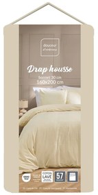 Cearceaf fildeș 160x200 cm Linella – douceur d'intérieur