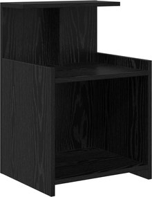 vidaXL Dulap de noapte Stejar Negru 40 x 35 x 60 cm Lemn compozit