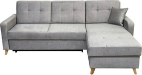 Coltar extensibil LARS, universal, stofa catifelata gri - Voss 07, cu
