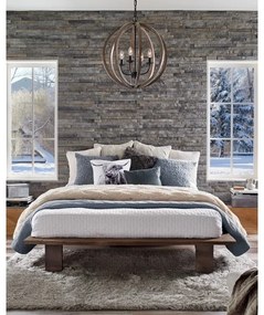 Lustră pe lanț ALLIER 4xE14/60W/230V stejar Elstead FE-ALLIER-4P-WW