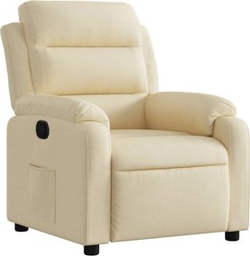 vidaXL Fotoliu rabatabil, crem, material textil