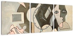 Tablou - Cubismul (cu ceas) (90x30 cm)