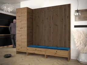 Mobilier hol Esmaldos VI (Stejar artisan + Negru + albastru) . 1104725