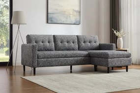 Coltar modern, Tesatura Structurata Gri STOCKHOLM 220cm