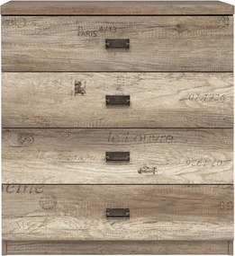 Comoda Malcolm, stejar, PAL, 80x40x88 cm