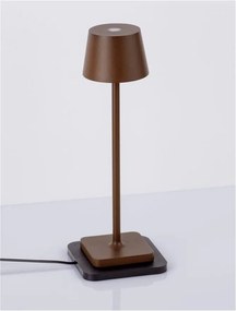 Veioza/Lampa de masa LED portabila exterior IP54 DECK maro
