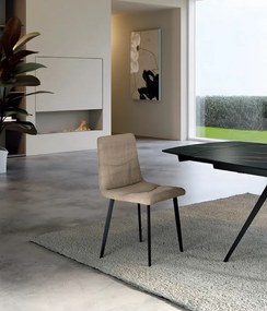 STONES Scaun acoperit cu material textil ușor de curățat. Picioare din metal vopsit46cm X 55cm H. 87.5cm | Aosom Romania