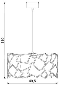 Lustră pe cablu CAMO 3xE27/15W/230V negru