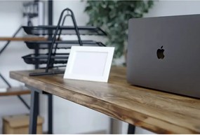 Masa bucatarie  lemn,Solid Wood, natural-negru,140x60x75 cm, 30077