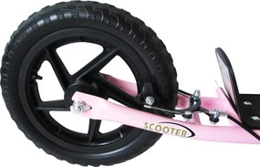 HOMCOM Trotinetă cu 2 Roți pentru Copii 5-12 Ani cu Frână Posterioară și Ghidon Reglabil, Trotinetă din Oțel și Plastic, 120x52x80-88 cm, Roz | Aosom Romania