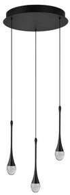 Lustra LED suspendata design decorativ DALMA 3 round BK