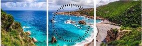 Tablou - Sardinia (cu ceas) (90x30 cm)