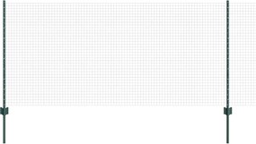 vidaXL Gard cu Stâlp Verde 1 x 10 m Oțel