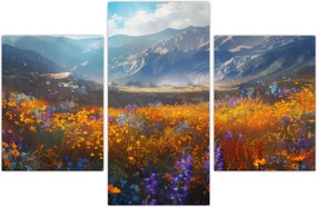 Tablou - Peisaj montan pictat II. (90x60 cm)