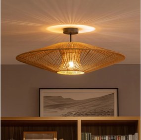 Brilagi - Lustră LED aplicată CERIA BOHO 1xE27/60W/230V diam. 70 cm negru/maro