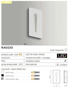 Spot LED incastrabil ambiental IP54 RAGGIO alb